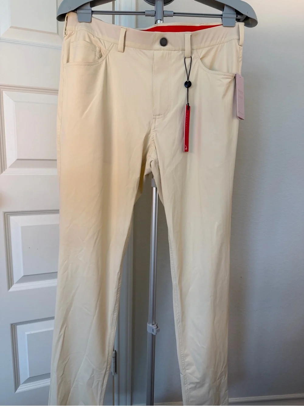 Men's Slim Chino Pants in Cream